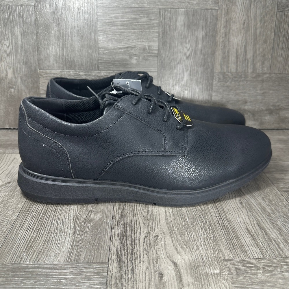 Perry Ellis Portfolio Mens 12 Wide Black Oxford Slip Resistant PEA25F0725B-1W